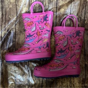 Pink Dinosaur Rain Boots